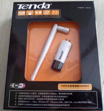 Лот: 5125055. Фото: 1. Сетевой адаптер Tenda W311U+. WiFi, Bluetooth адаптеры