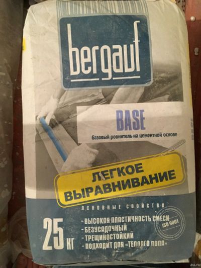 Лот: 13101069. Фото: 1. bergauf ровнитель для пола 2 мешка... Смеси, шпатлевки, цемент