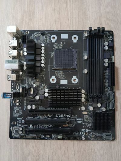 Лот: 25371532. Фото: 1. Материнская плата Asrock 970M... Материнские платы