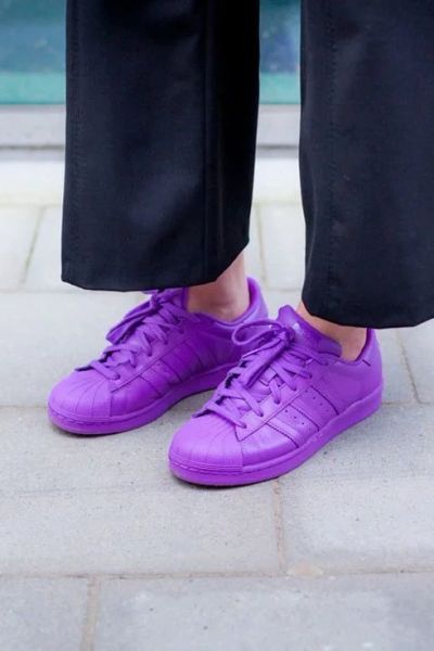Лот: 14953450. Фото: 1. Кроссовки Adidas superstar фиолетовые. Кеды, кроссовки, слипоны