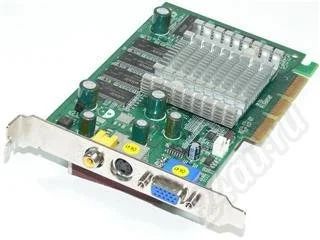 Лот: 310097. Фото: 1. AGP 128Mb GeForce 440MX (8x, TV-Out... Видеокарты