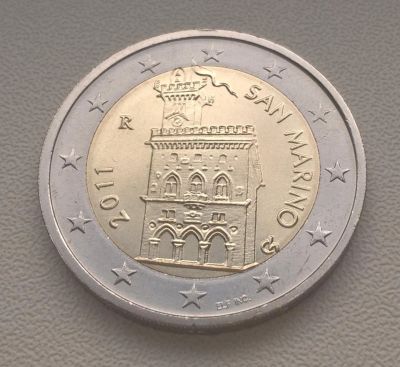Лот: 7437505. Фото: 1. Сан-Марино. 2 евро. 2011 год... Европа