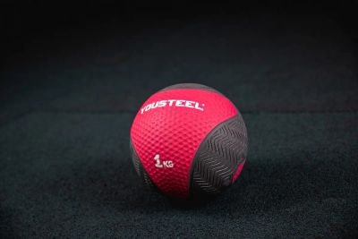 Лот: 24656897. Фото: 1. Медицинбол резиновый 1KG YouSteel... Фитнес, аэробика и гимнастика