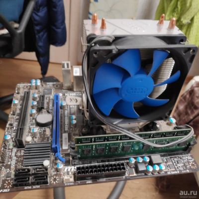 Лот: 12991616. Фото: 1. msi fm2-a55m-e33 + процессор AMD... Материнские платы