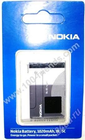 Лот: 1810461. Фото: 1. Аккумулятор оригинал Nokia BL-5C... Аккумуляторы