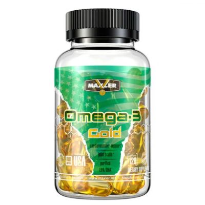 Лот: 8699884. Фото: 1. Omega-3 Gold от Maxler (120 капс... Спортивное питание, витамины
