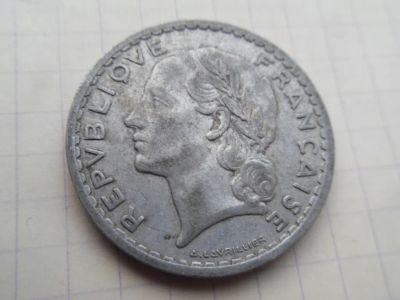 Лот: 19938299. Фото: 1. Франция 5 франков 1949. Европа