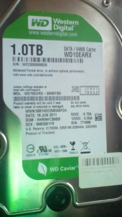 Лот: 5335633. Фото: 1. жеский диск HDD 3,5 WD 1Tb. Жёсткие диски (HDD)