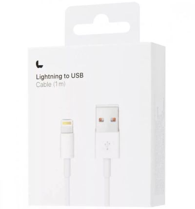 Лот: 22146652. Фото: 1. КАБЕЛЬ iPhone 7 ORIG WHITE. Дата-кабели, переходники