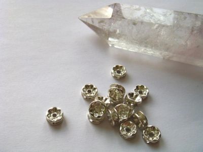 Лот: 3927364. Фото: 1. Фурнитура. Бусины с вставками... Бижутерия ручной работы
