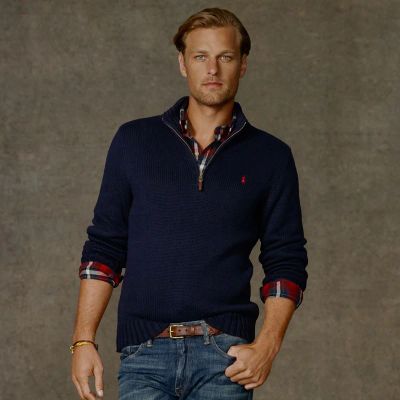 Лот: 5966718. Фото: 1. Polo Ralf Lauren кофта синяя р-р... Свитеры, толстовки, худи