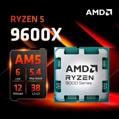 Лот: 25736877. Фото: 1. AMD Ryzen 5 9600X (6 ядер 12 потоков... Процессоры