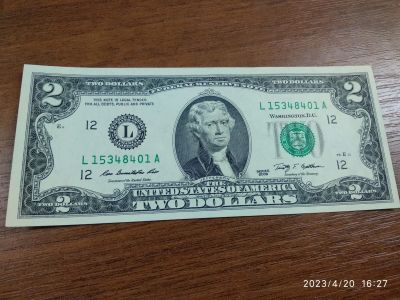 Лот: 20255719. Фото: 1. 2 доллара сша. Америка