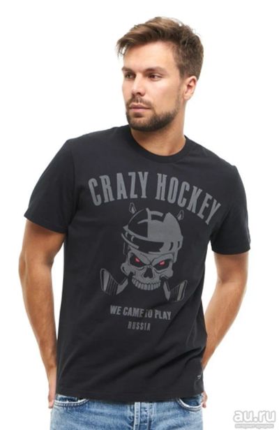 Лот: 13365210. Фото: 1. Футболка Crazy Hockey. Футболки, поло
