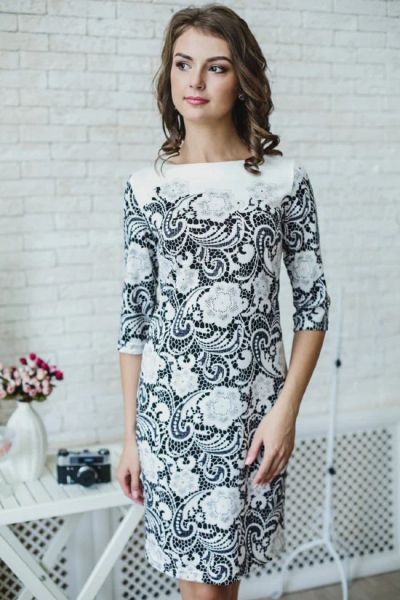 Лот: 6476164. Фото: 1. Кружевное платье (48). Платья