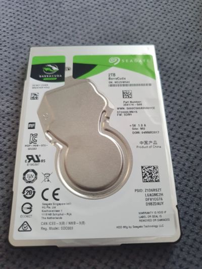 Лот: 17697459. Фото: 1. Segate HDD 2.5" 2Tb жесткий диск... Жёсткие диски (HDD)
