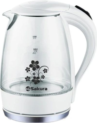 Лот: 14815289. Фото: 1. Чайник электрический Sakura SA-2710W. Чайники, кофемашины, кулеры