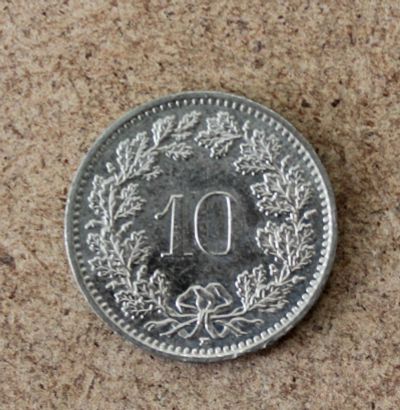 Лот: 21734439. Фото: 1. Монеты Европы. Швейцария 10 раппенов... Европа