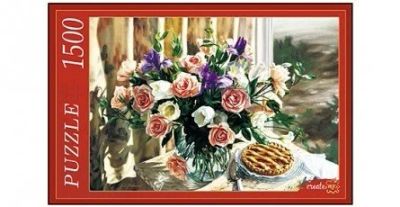 Лот: 11423315. Фото: 1. Пазлы 1500эл.Натюрморт с розами... Пазлы