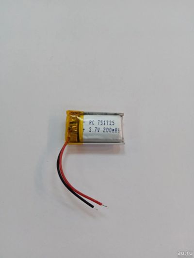 Лот: 17175290. Фото: 1. Аккумулятор 751725 3,7V 7,5х17х25мм... Батарейки, аккумуляторы, элементы питания