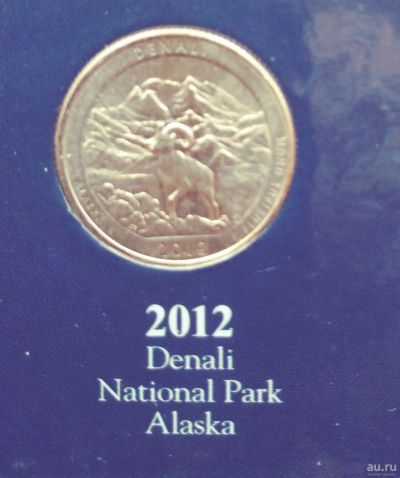 Лот: 13784435. Фото: 1. 25 центов США 2012 парк №15 Denali... Америка