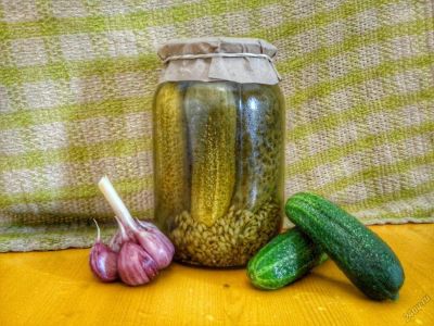 Лот: 5950152. Фото: 1. Огурчики, огурцы маринованные... Домашние заготовки