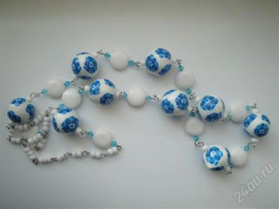 Лот: 641550. Фото: 1. Изделие из полимерной глины,бусы... Цепочки