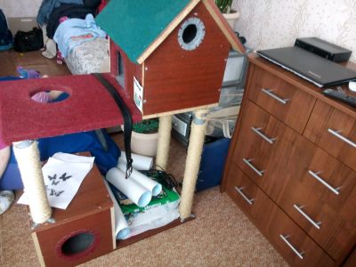 Лот: 9532842. Фото: 1. Кошкин дом ручной работы. Или... Домики, переноски, клетки, когтеточки