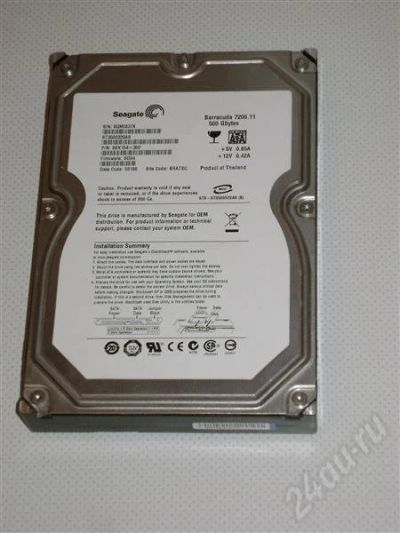 Лот: 223103. Фото: 1. HDD Seagate 500Gb ST3500320AS. Жёсткие диски (HDD)