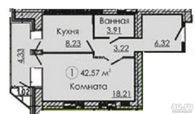 Лот: 9723978. Фото: 1. Продам 1 комн Сосновоборск, Ленинского... Квартиры, студии