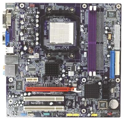 Лот: 4867483. Фото: 1. Материнская плата ECS AMD690GM-M2. Материнские платы