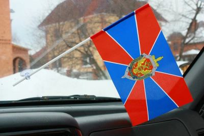 Лот: 3862849. Фото: 1. Флажок в машину с присоской ФСБ... Флаги, гербы