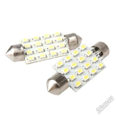 Лот: 5939483. Фото: 1. лампа в салон авто 39мм, 16 LED. Оптика и освещение