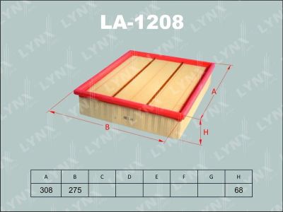 Лот: 13356967. Фото: 1. Lynx LA-1208 Воздушный фильтр. Расходные материалы