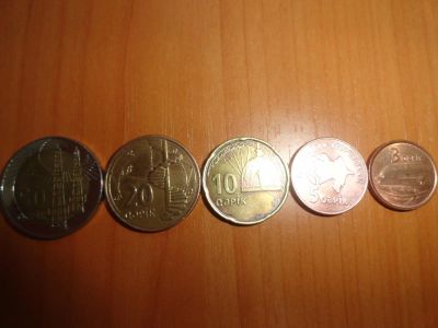 Лот: 7042449. Фото: 1. Набор Монет Азербайджан, 5 штук... Страны СНГ и Балтии