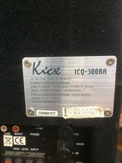 Лот: 16546551. Фото: 1. Сабвуфер Kicx. Акустика автомобильная