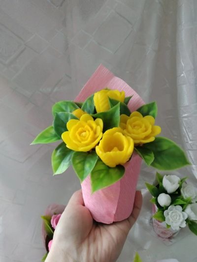 Лот: 17278921. Фото: 1. Мини букет из мыла. Мыло ручной работы