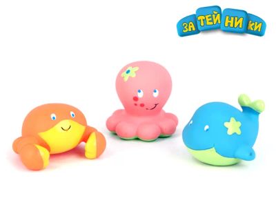 Лот: 6319135. Фото: 1. Набор Морской мир, новый! в сетке... Игрушки для купания