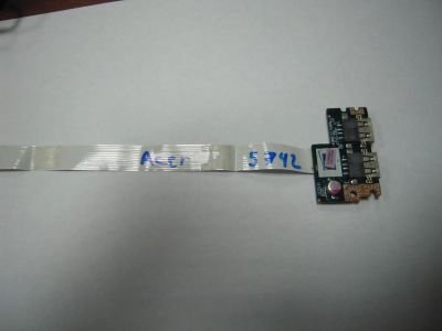 Лот: 8190502. Фото: 1. Плата на шлейфе с USB портами... Шлейфы, кабели, переходники