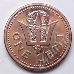 Лот: 198033. Фото: 1. Барбадос. 1 цент 1987г. Интересная... Америка