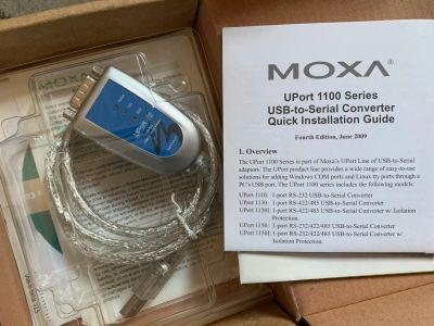 Лот: 15492653. Фото: 1. MOXA 1-портовый преобразователь... Платы расширения, контроллеры, доп. порты