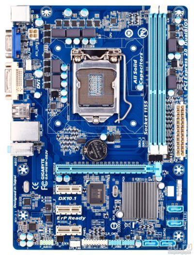 Лот: 13456557. Фото: 1. Мат плата под LGA1155: Gigabyte... Материнские платы