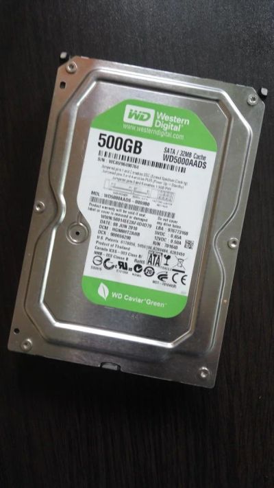 Лот: 10006876. Фото: 1. Western Digital WD5000AADS 500... Жёсткие диски (HDD)