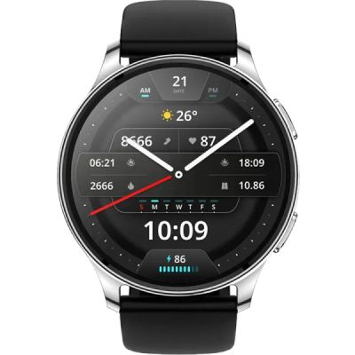 Лот: 22221915. Фото: 1. Умные часы Amazfit Pop 3R, серебристые... Смарт-часы, фитнес-браслеты, аксессуары