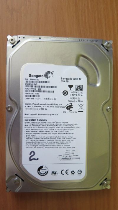 Лот: 17862830. Фото: 1. Жесткий диск Seagate ST3320413AS... Жёсткие диски