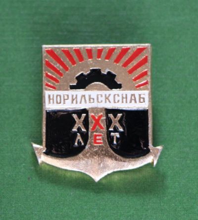 Лот: 4397496. Фото: 1. Знак Норильсснаб 30 лет.(П№23). Сувенирные