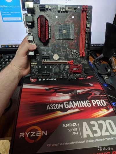 Лот: 14350546. Фото: 1. MSI A320M gaming PRO. Материнские платы