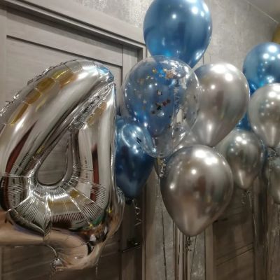 Лот: 19505089. Фото: 1. Цифра + фонтан. Фотозона. Воздушные шары