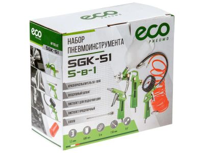 Лот: 23908298. Фото: 1. Набор пневмоинструмента ECO SGK-51... Пневмоинструмент