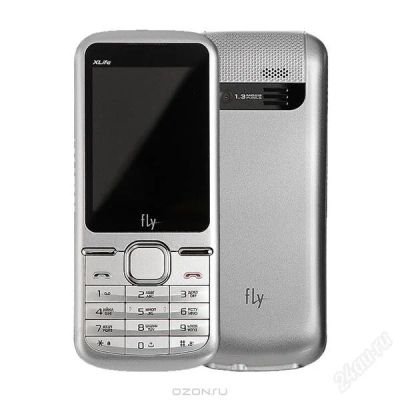 Лот: 2192579. Фото: 1. Fly DS123 Silver Black Новый... Кнопочные мобильные телефоны